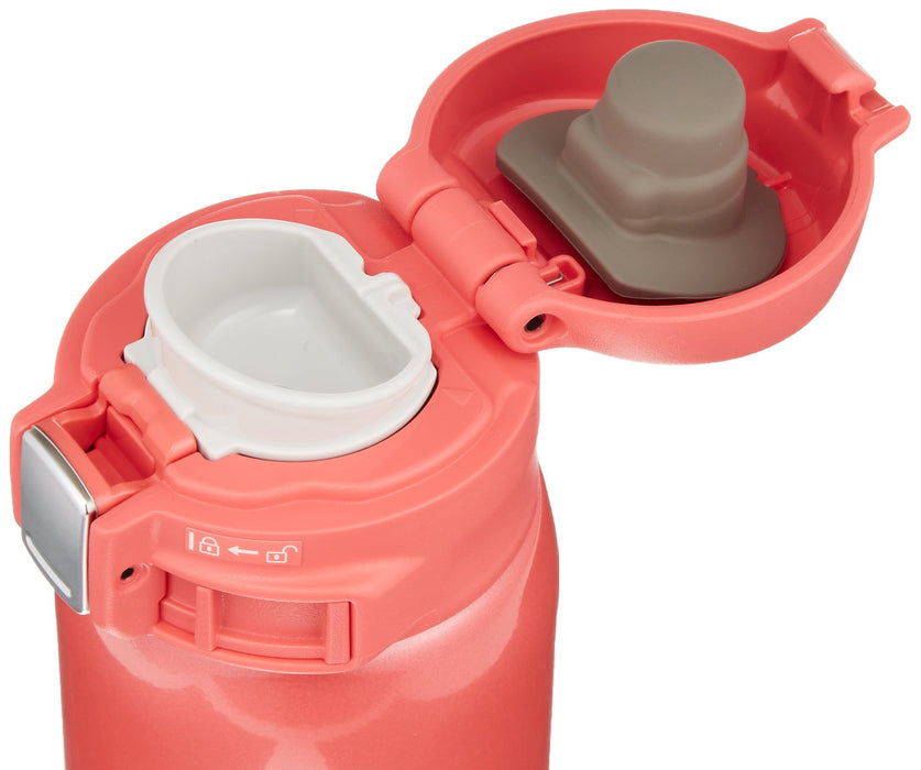 Zojirushi Lightweight Stainless Steel 360ml Water Bottle Coral Pink Direct Drinking Sm-Sc36-Pv