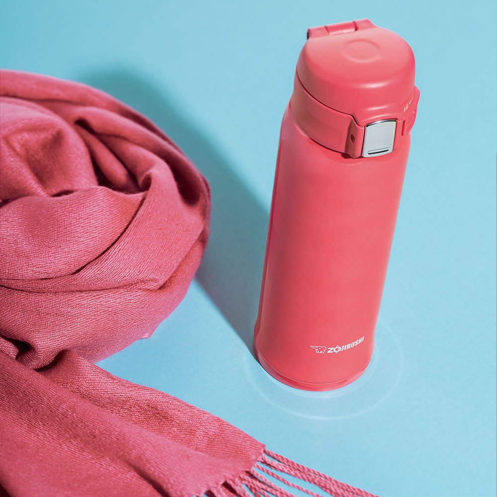Zojirushi Lightweight Stainless Steel 360ml Water Bottle Coral Pink Direct Drinking Sm-Sc36-Pv
