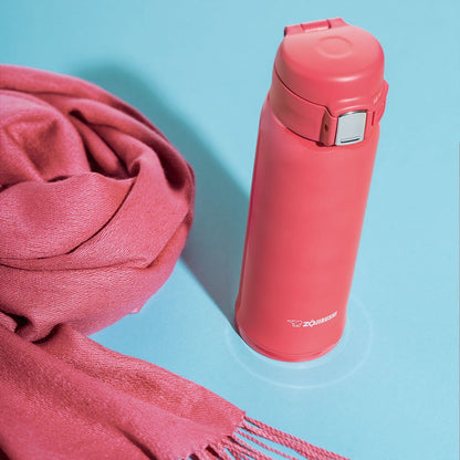 Zojirushi Lightweight Stainless Steel 360ml Water Bottle Coral Pink Direct Drinking Sm-Sc36-Pv