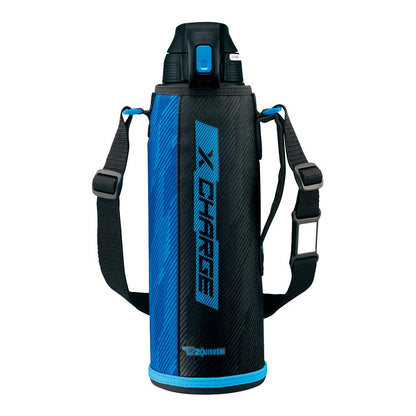 Zojirushi 1.5L Stainless Steel Water Bottle Direct Drinking Sports Type Blue Stripe - Sd-Fb15-Aj
