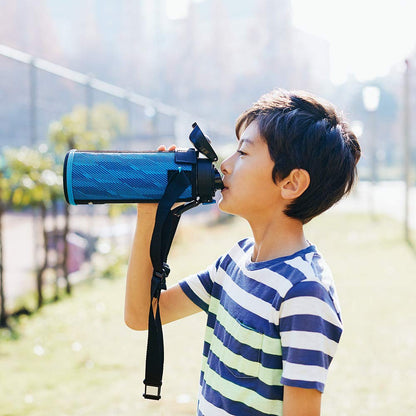 Zojirushi 1.5L Stainless Steel Water Bottle Direct Drinking Sports Type Blue Stripe - Sd-Fb15-Aj