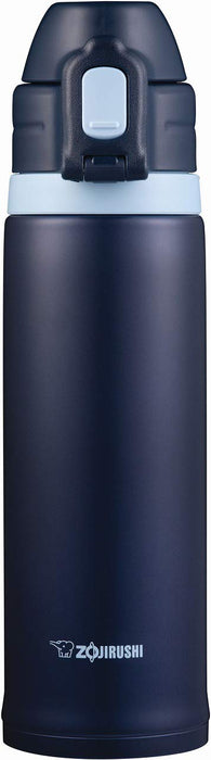 Zojirushi 0.52L Stainless Steel Water Bottle Navy Sports Type with Cool Straw Sd-Cs50-Ad