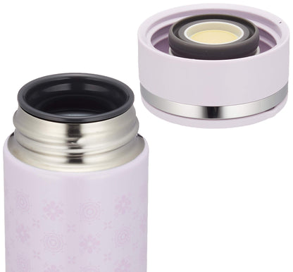 Zojirushi Stainless Steel 200ml Water Bottle in Pearl Lavender - Direct Drinking Mug Sm-Ed20-Vp