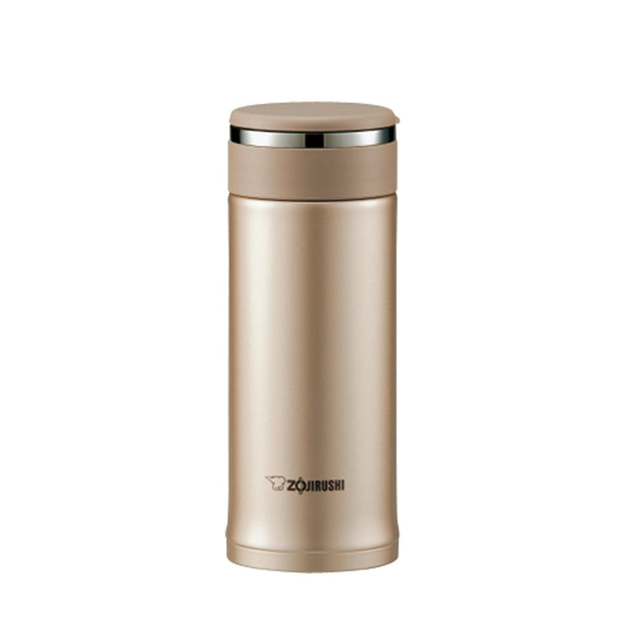Zojirushi Cinnamon Gold Stainless Steel Water Bottle 360Ml -Direct Drinking Mug SM-JD36-NL