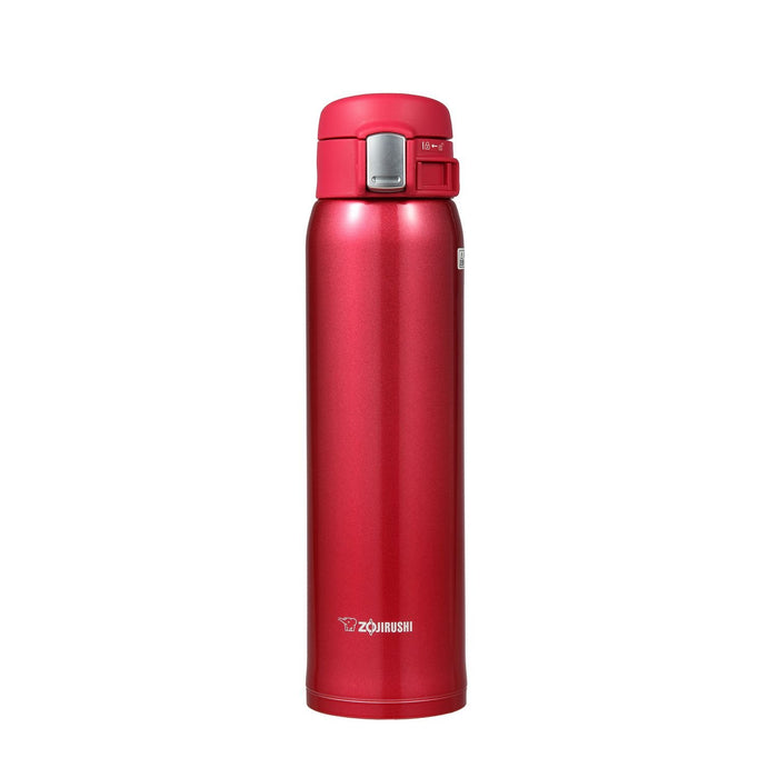 Zojirushi Stainless Steel Water Bottle 600ml Lightweight Direct Drinking Clear Red Mug SM-SA60-RW
