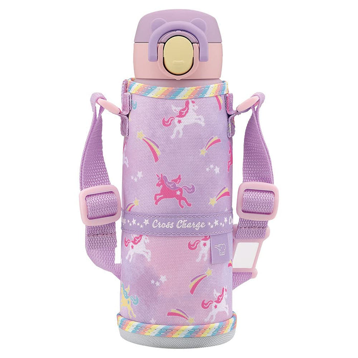 Zojirushi 480Ml Kids Stainless Steel Water Bottle Unicorn Purple One-Touch Easy Clean