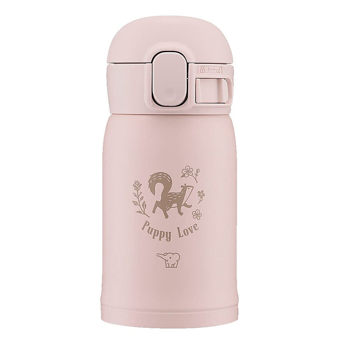 Zojirushi Stainless Steel Water Bottle One-Touch Seamless Mug 0.24L - Vintage Rose