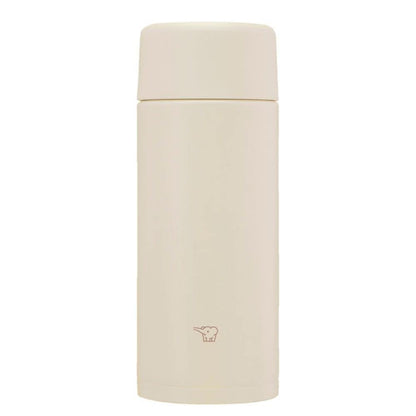 Zojirushi Sand Beige Stainless Steel Water Bottle 360ml with Seamless Cap Easy to Clean SM-ZB36-CM