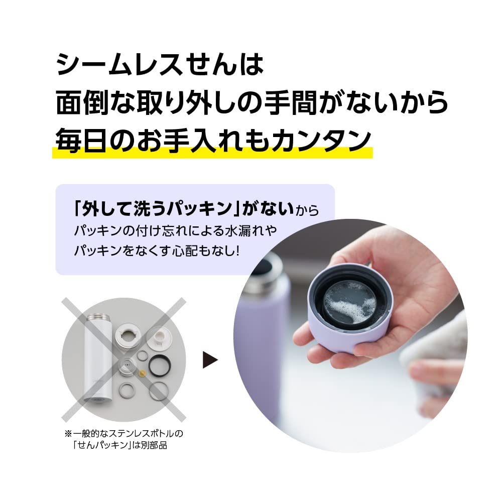 Zojirushi Sand Beige Stainless Steel Water Bottle 360ml with Seamless Cap Easy to Clean SM-ZB36-CM