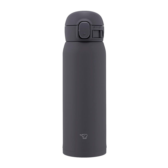 Zojirushi 480ml One-Touch Stainless Steel Water Bottle Soft Black Easy-to-Clean