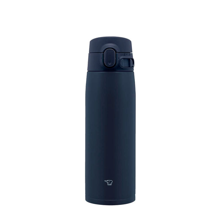 Zojirushi Large 600ml Stainless Steel Water Bottle Navy One-Touch Cap Easy Clean - SM-VA60-AD