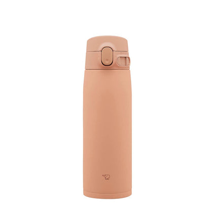 Zojirushi Large Capacity 600ml Stainless Steel Water Bottle One-Touch Seamless Cap Easy Clean Pale Taupe