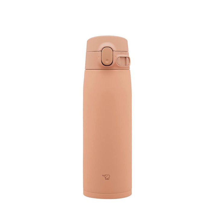 Zojirushi Large Capacity 600ml Stainless Steel Water Bottle One-Touch Seamless Cap Easy Clean Pale Taupe