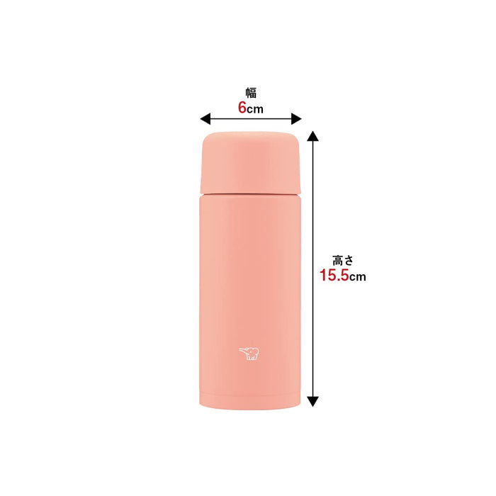 Zojirushi Dahlia Pink 250ml Small Stainless Steel Water Bottle Screw Cap Easy Clean - SM-MA25-PM