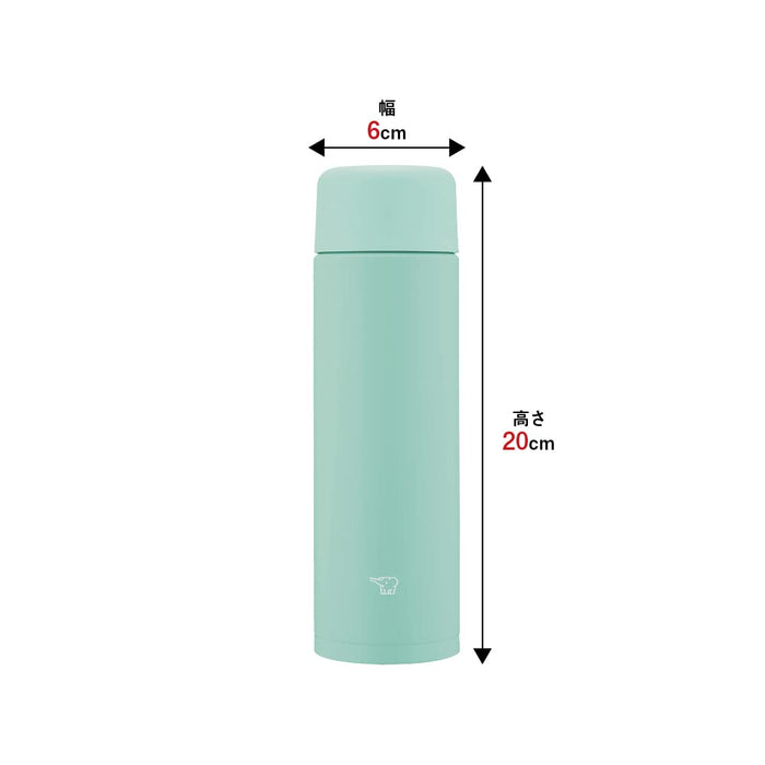 Zojirushi 350ml Stainless Steel Water Bottle in Soft Turquoise - Seamless Easy Clean Screw Cap