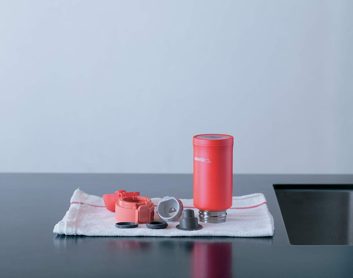 Zojirushi Coral Pink Stainless Steel Water Bottle 200ml One-Touch Open Type