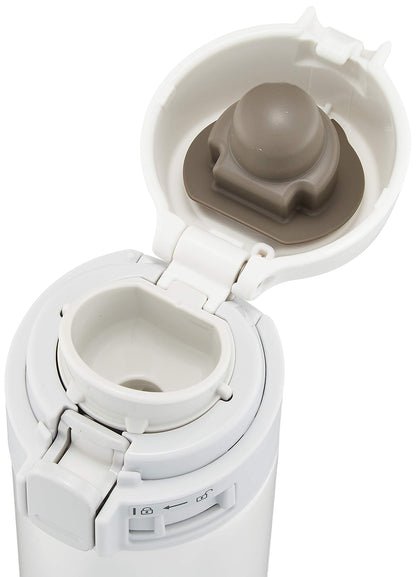 Zojirushi 200ml Stainless Steel Direct Drinking Water Bottle One-Touch Open White