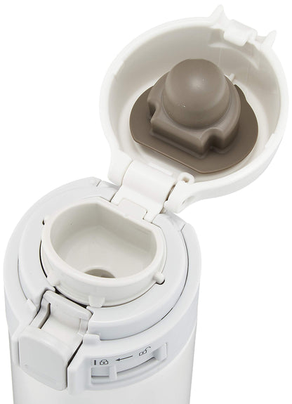 Zojirushi 300ml Stainless Steel Water Bottle One-Touch Open White - SM-PC30-WA