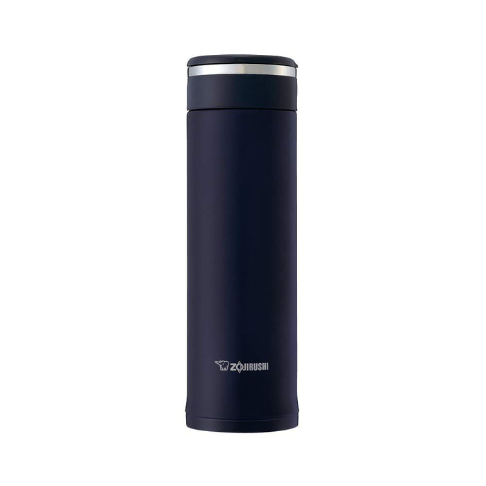 Zojirushi 480ml Stainless Steel Hot/Cold Water Bottle - Lightweight Direct Drinking - Navy