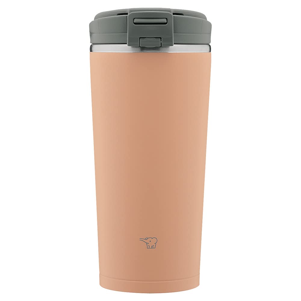 Zojirushi Portable Water Bottle Tumbler 300ml Cinnamon Beige Easy-to-Clean Flip Lid SX-KA30-CM