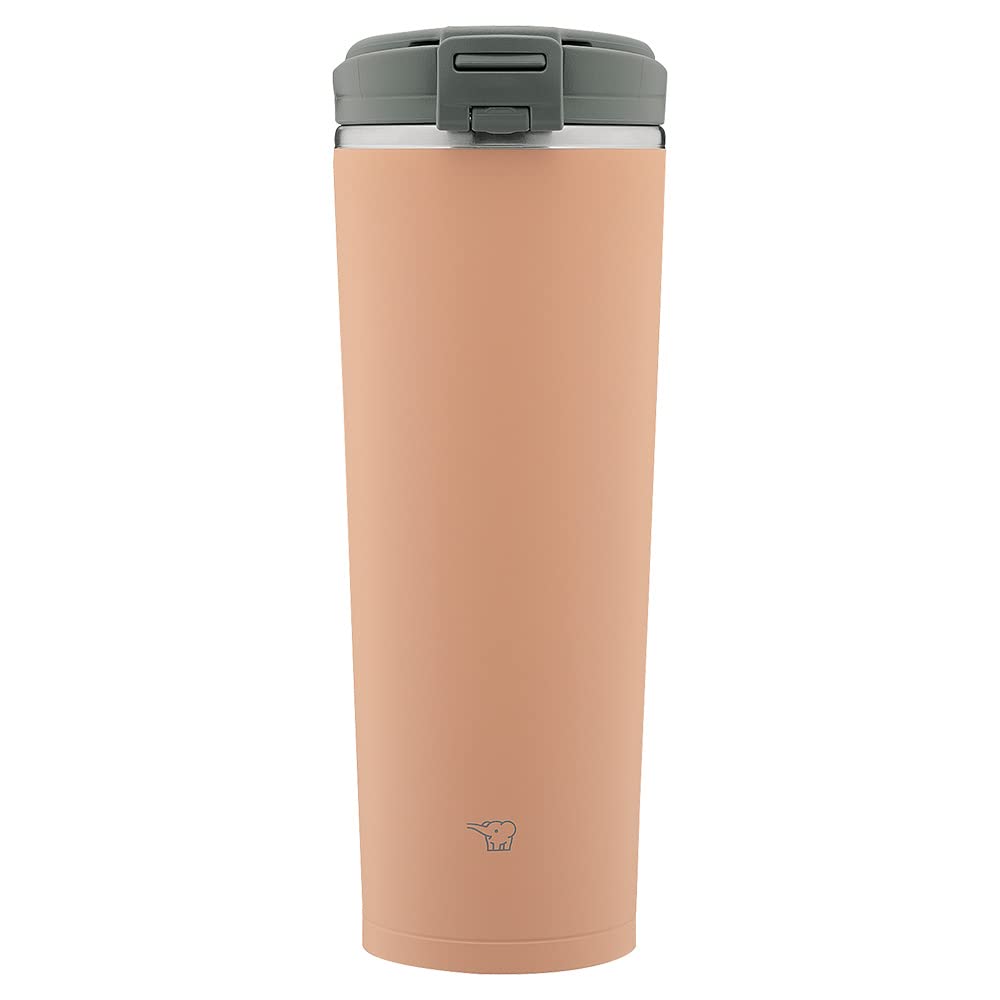 Zojirushi 400ml Portable Carry Tumbler Flip Lid Easy Clean Cinnamon Beige Sx-Ka40-Cm