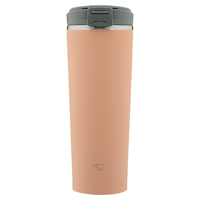 Zojirushi 400ml Portable Carry Tumbler Flip Lid Easy Clean Cinnamon Beige Sx-Ka40-Cm
