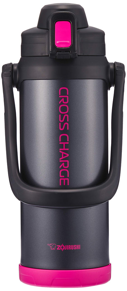 Zojirushi Stainless Steel Sports Water Bottle 2.06L Direct Drinking Pink Black