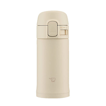 Zojirushi 0.2L Stainless Steel One-Touch Water Bottle - Beige Sm-Pd20-Cm