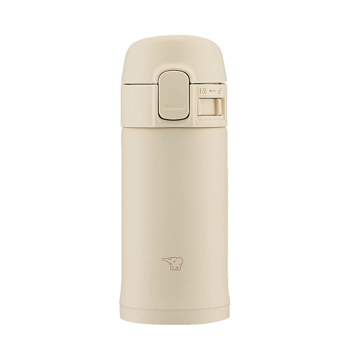 Zojirushi 0.2L Stainless Steel One-Touch Water Bottle - Beige Sm-Pd20-Cm