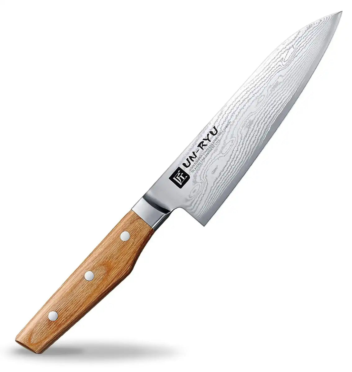 Shimomura Kougyou Made In Japan Santoku Knife Damascus Steel Vg-10 33 Layers Unryu Niigata Tsubamesanjo