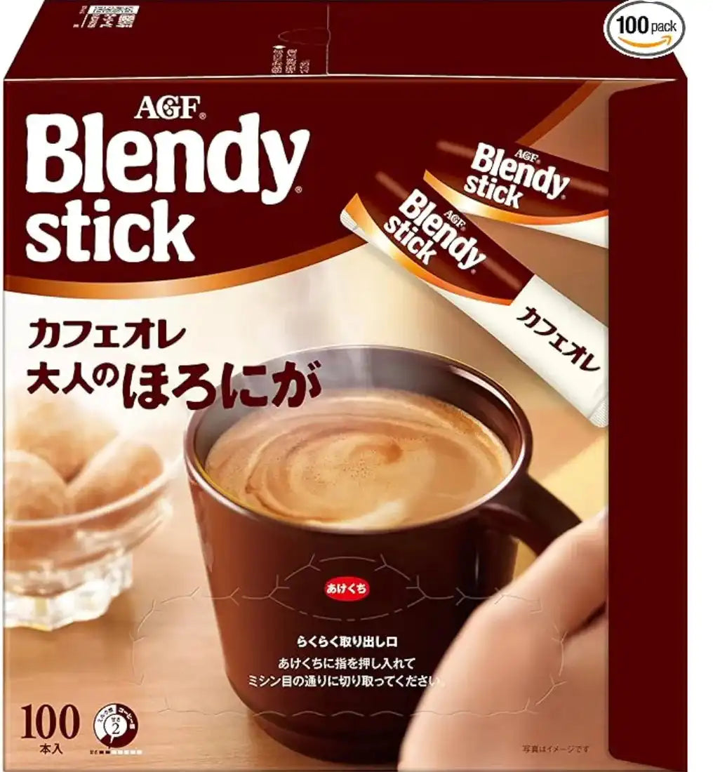 Agf Blendy Stick Cafe Au Lait 100 Sticks Japan [Stick Coffee]