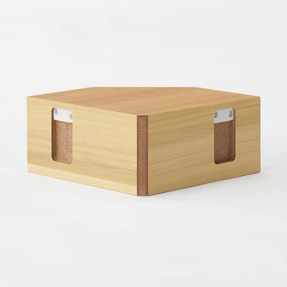 Mujirushi Ryohin Wall Corner Shelf Oak Wood 22X22X10Cm Japan