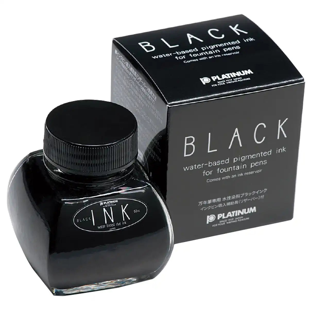 Platinum Fountain Pen 1 Piece with Bottle Ink-1200#1 Black Water-Based