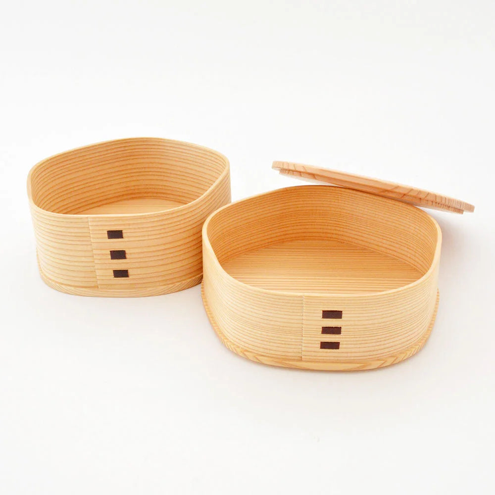Odate Magewappa Baika Two-Tier Bento Lunch Box