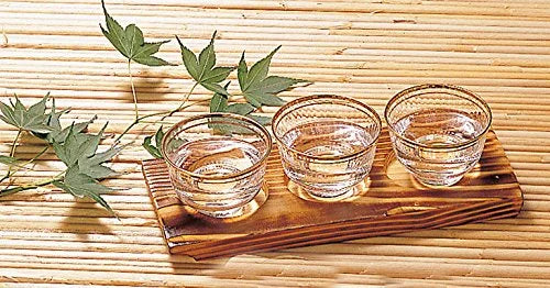 Yamaco Sake Tasting Tray Burnt Cedar Finish Model 16228