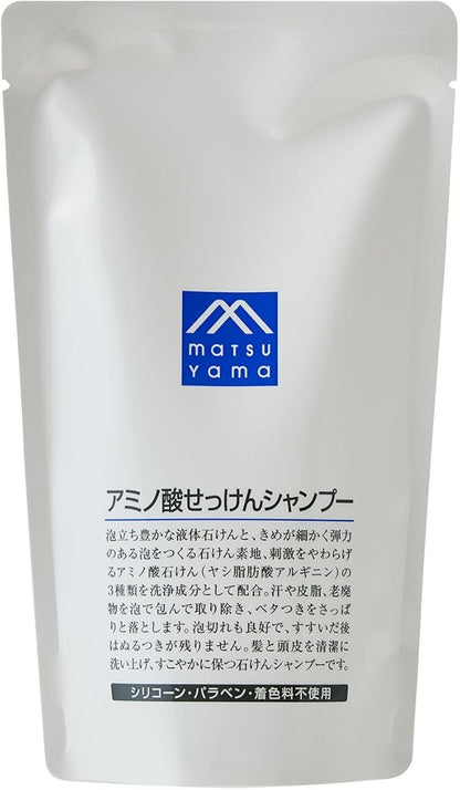 มัตสึ ยามะ เอ็ม-มาร์ค แชมพูสบู่กรดอะมิโน ชนิดเติม กลิ่นออริจินัล 370 มล.
