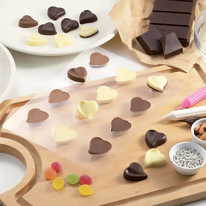 Tigercrown Pet Resin Curvy Heart Chocolate Mold 12pcs