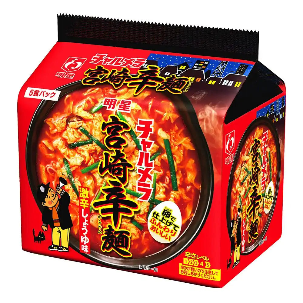 明星 チャルメラ 宮崎辛麺 5食パック 480G