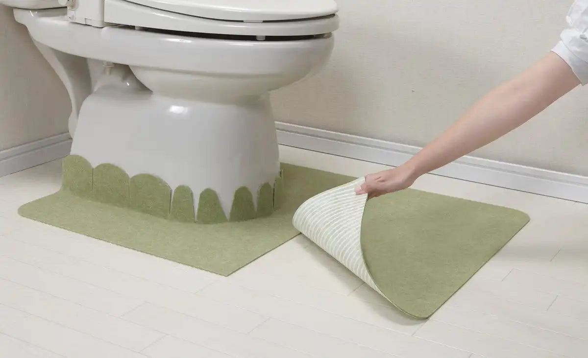 Sanko Mitsuba Okunaga Toilet Mat 60X90Cm Green Okudake Suction Ke-96 Made In Japan Washable Deodorant