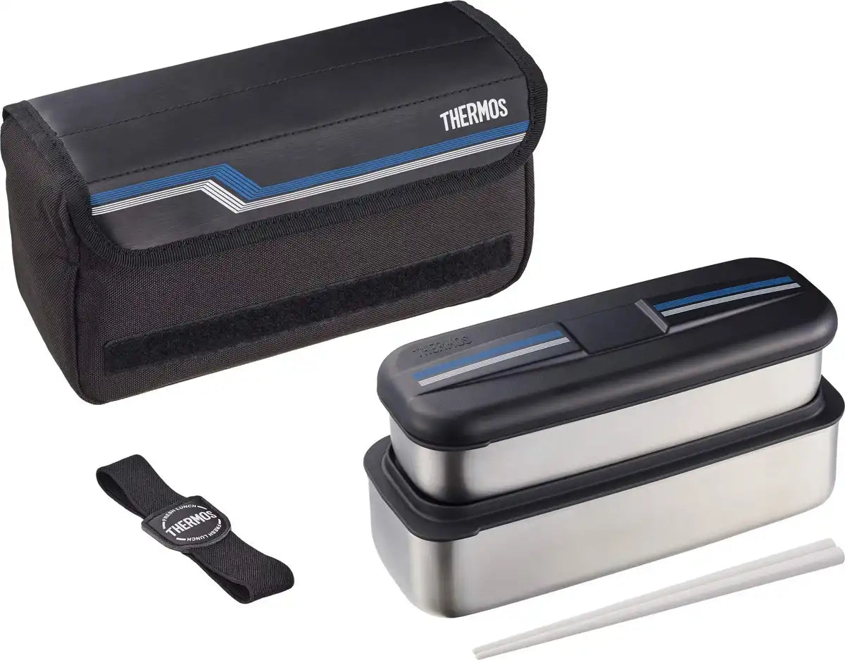 Thermos Fresh Stainless Steel 1100Ml Lunch Box in Line Black