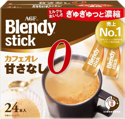 AGF Blendy Sticks Cafe Aole Unsweetened Stick Coffee