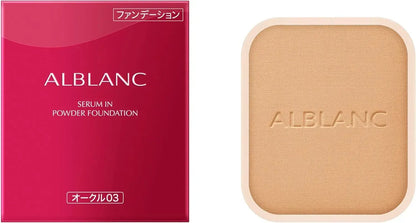 Alblanc Serumin Powder Foundation Ochre 03 Lightweight Finish