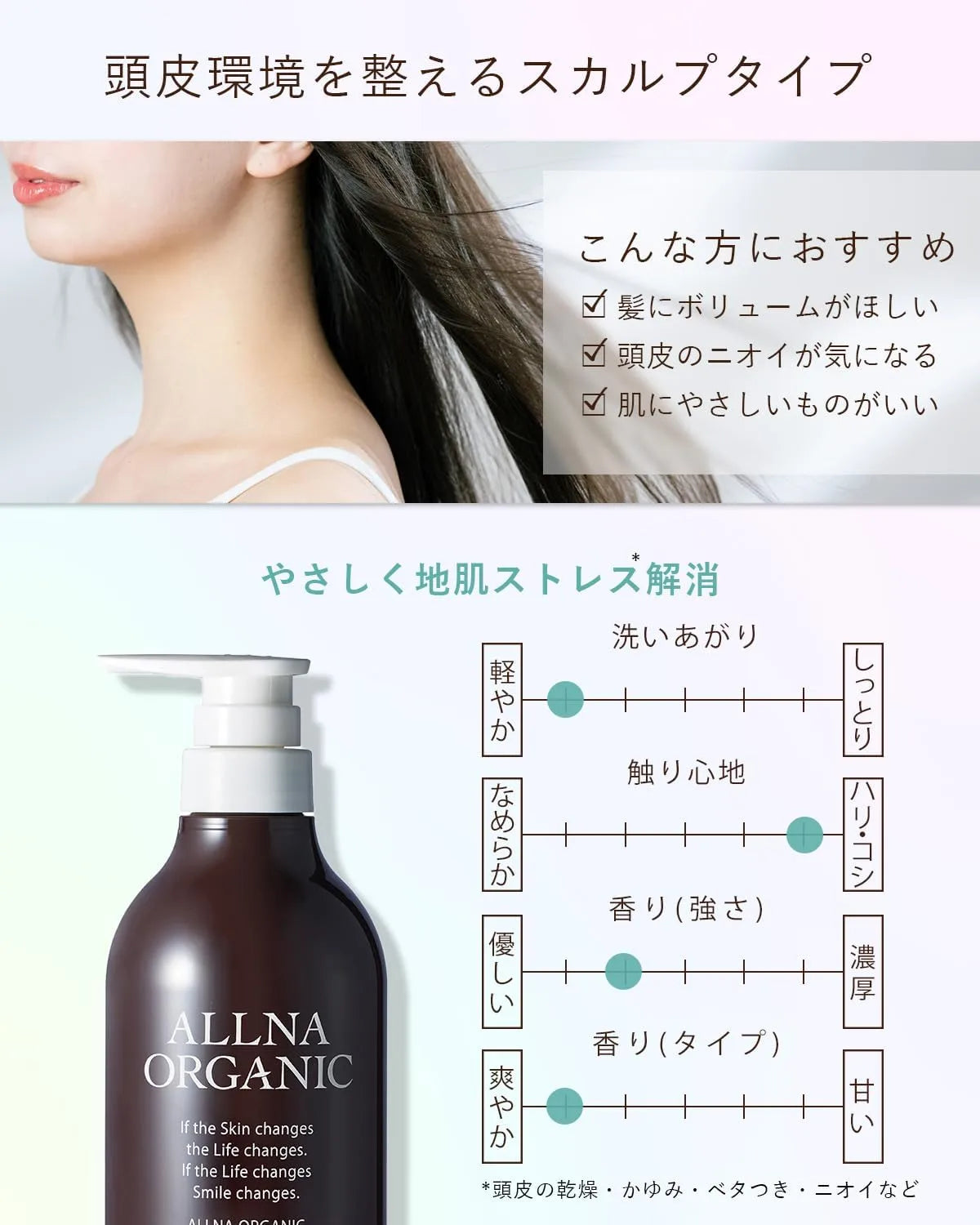 ALLNA ORGANIC Shampoo Amino Acid Non-Silicone Botanical Fragrance Collagen by ALLNA ORGANIC