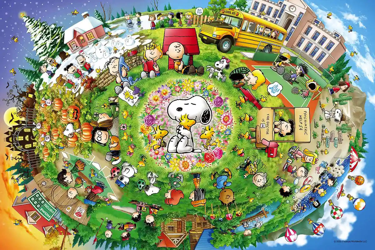 すぬーぴー Epoch 1000pc Peanuts Snoopy All Stars Jigsaw 50x75cm