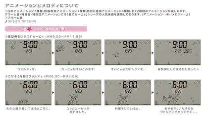 Rhythm Japan Kirby'S Dream Land Alarm Clock Digital Calendar Pink 10X16.2X4.5Cm 8Rda81Kb03