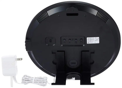 Rhythm Wall Clock Radio 365 Colors Led Color Change Black Japan 8Rz197Sr02 Φ27X2.1Cm