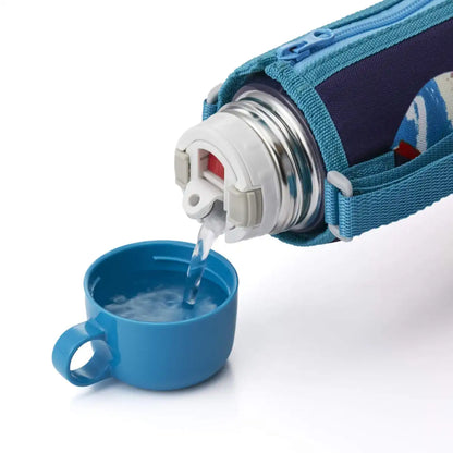 Tiger Thermos 800Ml Stainless Steel Water Bottle With Direct Drinking Cup 2-Way Shizuku Blue - Mbr-H08Gas Made In Japan