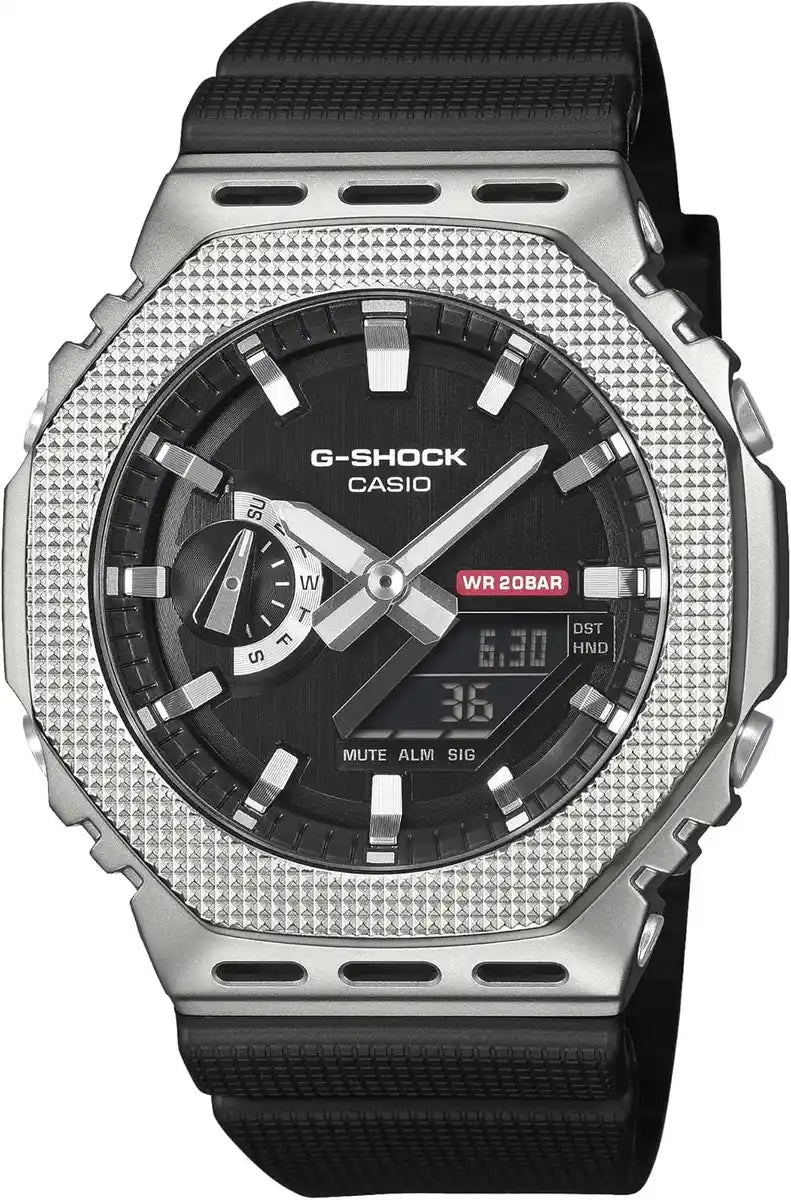 G-SHOCK GM-2100GC-1AJF Metal Cover Black Limited Edition Watch - Pattern Bezel Silver
 - 4549526414527