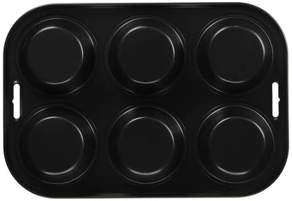 Pearl Metal Japan Kinzoku Bake Easy High Clean Coat Muffin Plate 6Pcs D-2686
