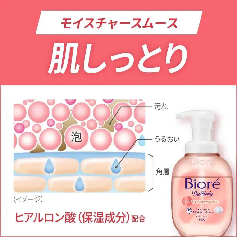 Biore U The Body Foam Moisture Smooth Pump 510ml Body Wash